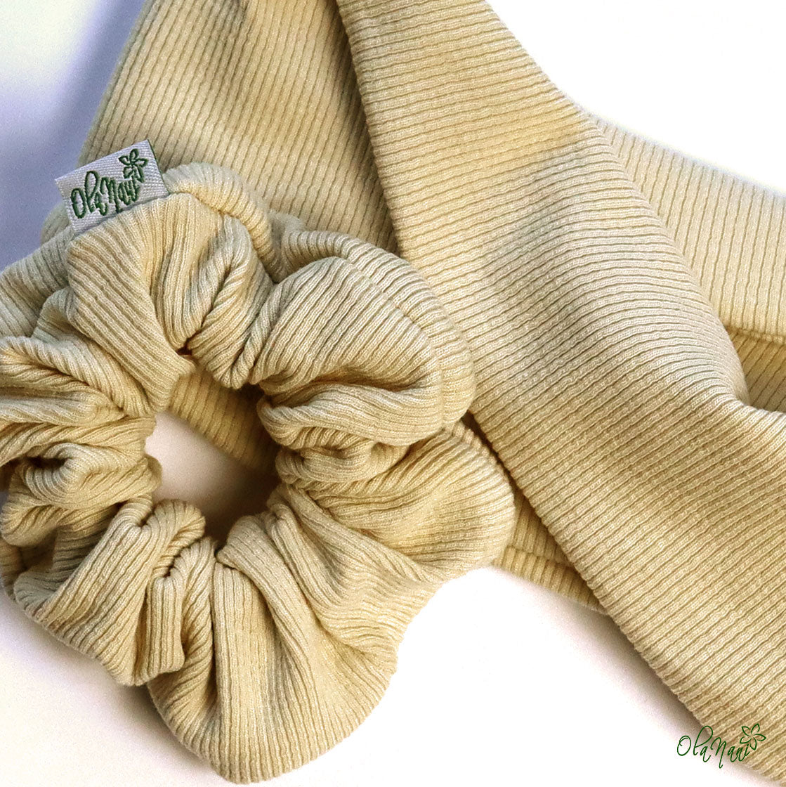 Scrunchie & Haarband twisted Set • Beige
