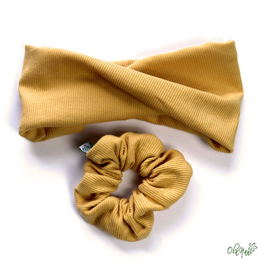 Scrunchie & Haarband twisted Set • Caramel